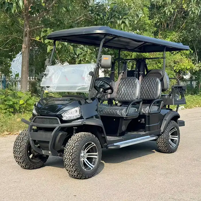What's the Range and Speed Capability of the Golf Cart 6 Seater Gas?